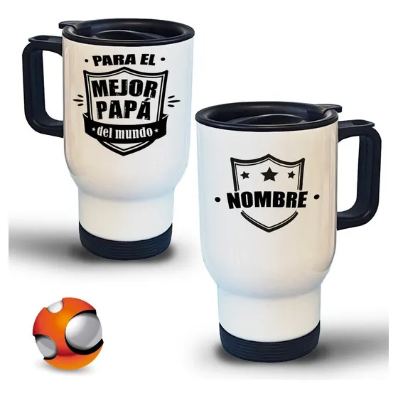 Termo Taza Para Auto Personalizado Para Papá Con Su Nombre