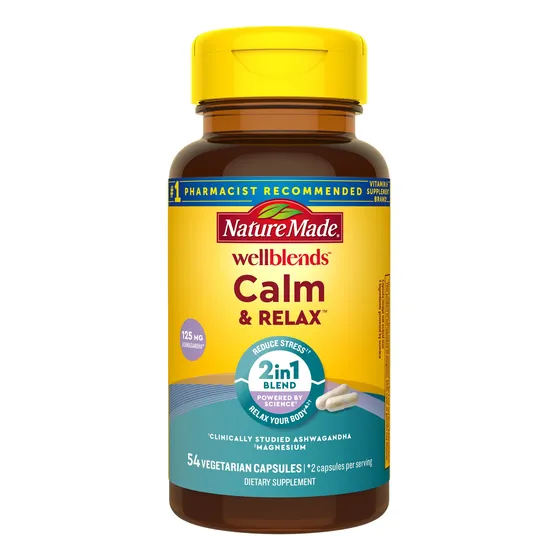 Suplemento Natural Made Wellblends Calm & Relax 54 Cápsulas
