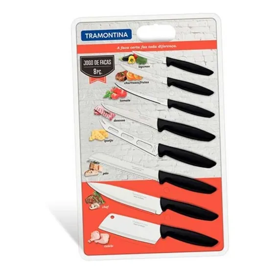 Juego Set De  Cuchillos 8 Piezas Tramontina