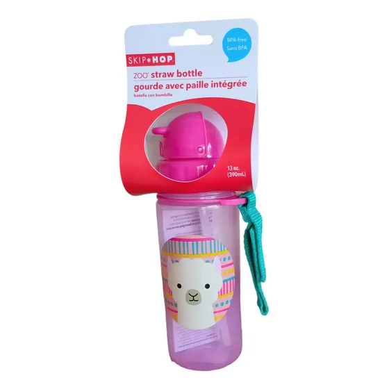 Vaso Skip Hop Con Pitillo 390ml Llama