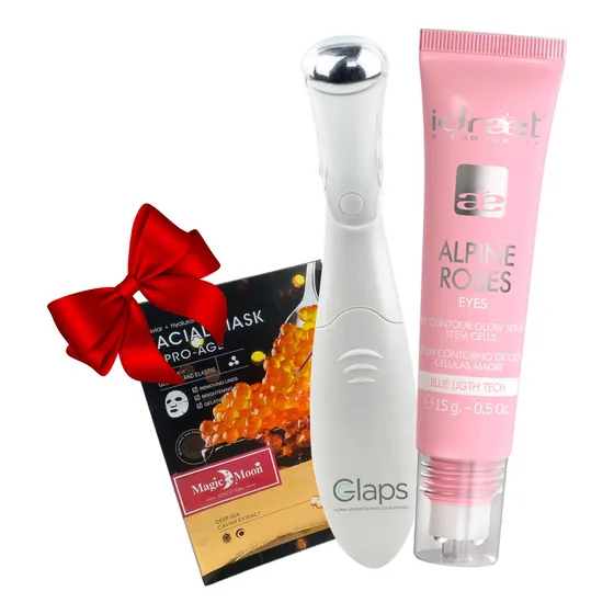 Skincare Kit Contorno Ojos Masajeador Glaps Idraet Antiage