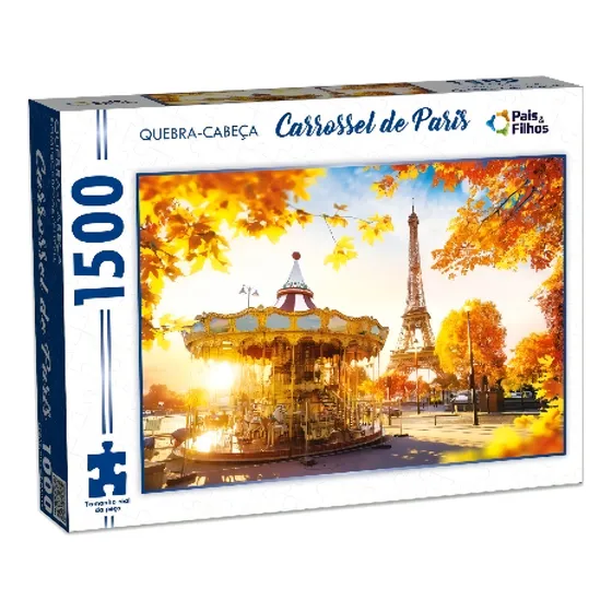 Quebra Cabeça 1500pçs Torre Eiffel Carrossel De Paris França