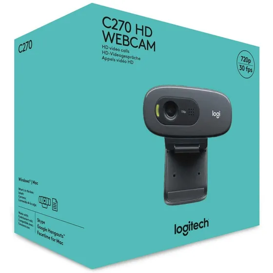Camara Web Alta Resolucion Logitech C270 Con Microfono Hd