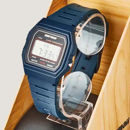 Relógio Digital Mormaii Feminino Vintage Azul - Mo091a/8a