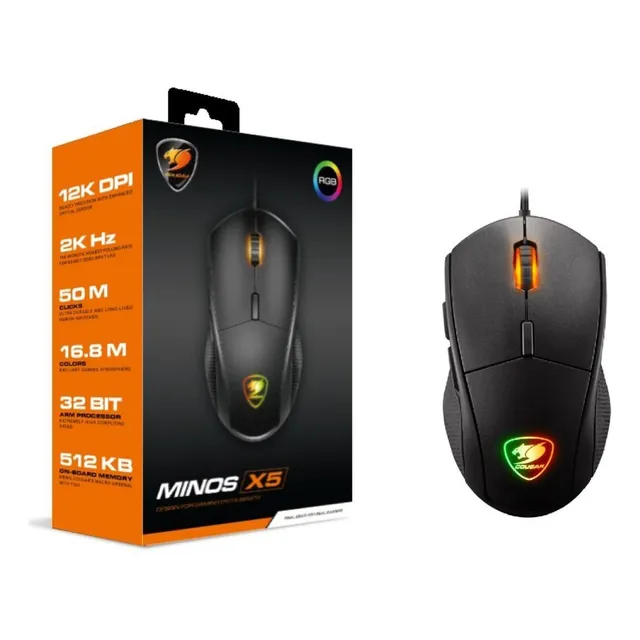 Mouse Gamer Cougar Minos X5 Rgb 12000 Dpi Usb
