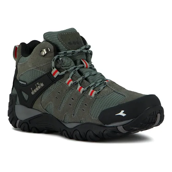 Diadora Hiking Hombre Waterproof Leather Mid - Gris Oscuro