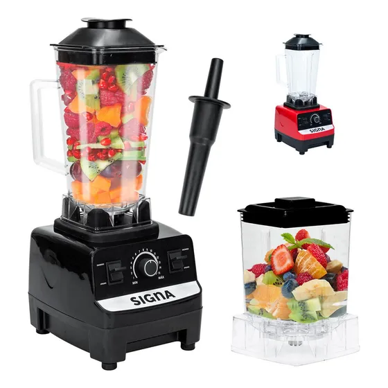Licuadora Profesional Moledor 2 En 1 15 Velocidades Vaso 2lt Color Negro