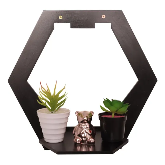 Prateleira Sextavada Colmeia Suspensa Decoração Hexagonal