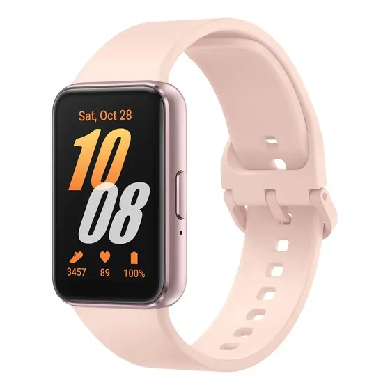 Samsung Galaxy Fit3 Pink Gold Caja Rosa Correa Rosa Diseño de la correa Mesh