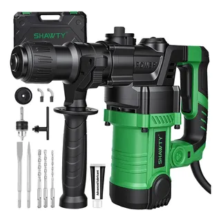 Shawty Rotomartillo Cincelador Perforador De 11 Piezas, Taladro Rotomartillo Alambrico Martillo Giratorio Perforador Sds-plus Para Concreto, 1600w Rotomartillo Para Hormigón,ladrillo Y Madera Verde