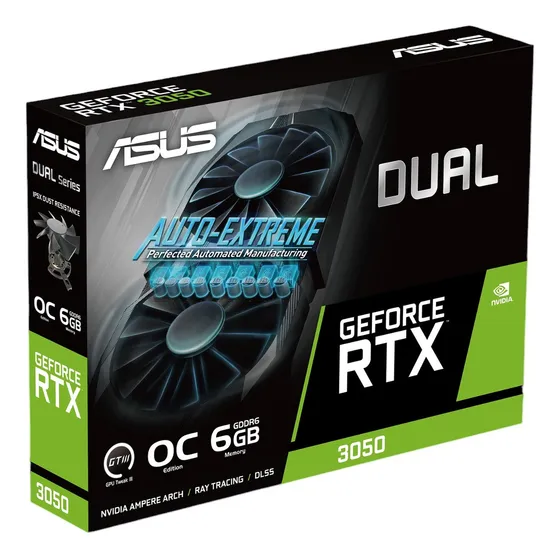 Placa de vídeo dupla Rtx 3050 Oc 6gb G6 96bit PCIe4.0/3.0