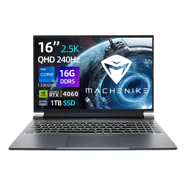I9-13900hx Portátil Gamer Machenike L16 pro Rtx4060 16'' QHD 2560x1600 240Hz Ddr5 16g RAM 1tb SSD Notebook