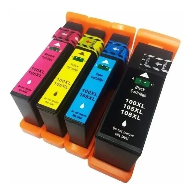 Pack 4 Cartuchos Genericos Para Lex 100xl 105xl 108xl