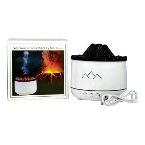 Humificador Difusor De Aceites Esenciales Volcan Luz Led
