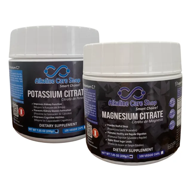 Citrato De Potasio Y Citrato De Magnesio 400 Gr Pack 2 Natural