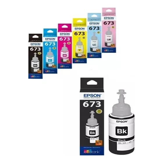 Tinta Original Epson L1300 L1800 L800 L810 L805 Kit 07 Cores