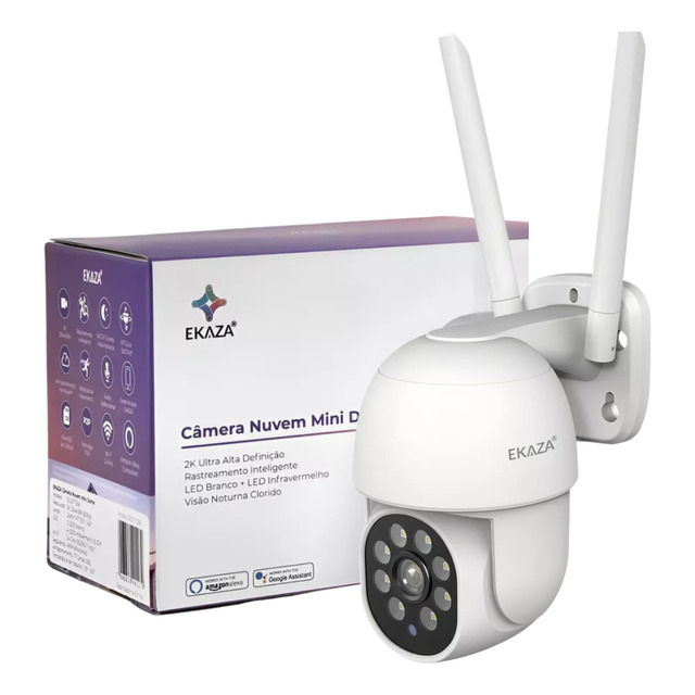 Câmera Externa Inteligente 2k Ip Wifi A8 Alexa Smart Ekaza Câmera Externa Inteligente 2k Ip Wifi A8 Alexa Smart Ekaza