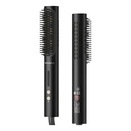 Escova Modeladora De Cabelo Gd049 Gokoco Com Ar Frio Preto 127/220v