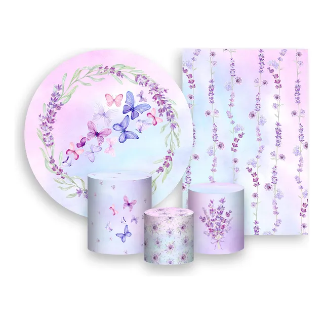 Kit 2 Painéis De Festa + Trio De Capas - Flores 004