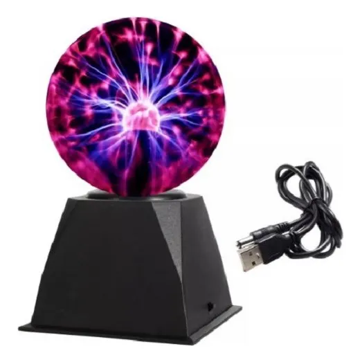 Lampara De Plasma Bola Magica 5 Pulgadas Sensible Al Tacto