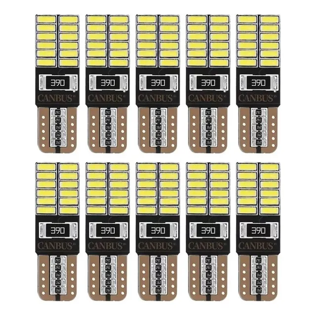 10 Lâmpadas Pingo Led C/ Canceller Canbus T10 24 Leds Smd