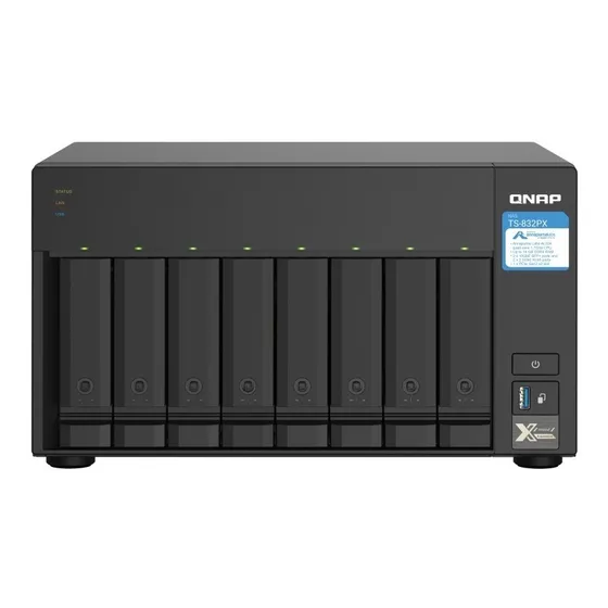 Nas 8 Bahias Qnap Ts832px 4gb Ram  - Raid 2.5gbe Sfp+ 10gbe 