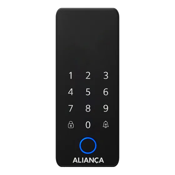 Fechadura Inteligente Porta De Vidro Biometria Teclado Touch