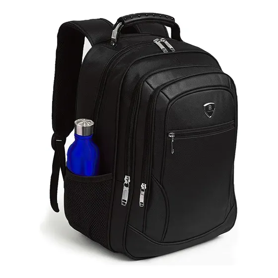 Mochila Masculina Faculdade Impermeável Resistente Grande Trabalho Escola Cor Preto Desenho Do Tecido Liso