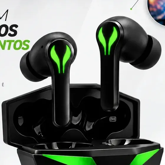 Fone Gamer Sem Fio Com Microfone Bluetooth Cor Preto Kateluo