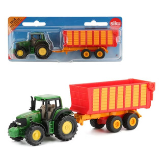 Siku 1:64 Tractor Agricola Con Remolque Agrícola Amarillo Siku 1:64 Tractor Agricola Con Remolque Agrícola Amarillo