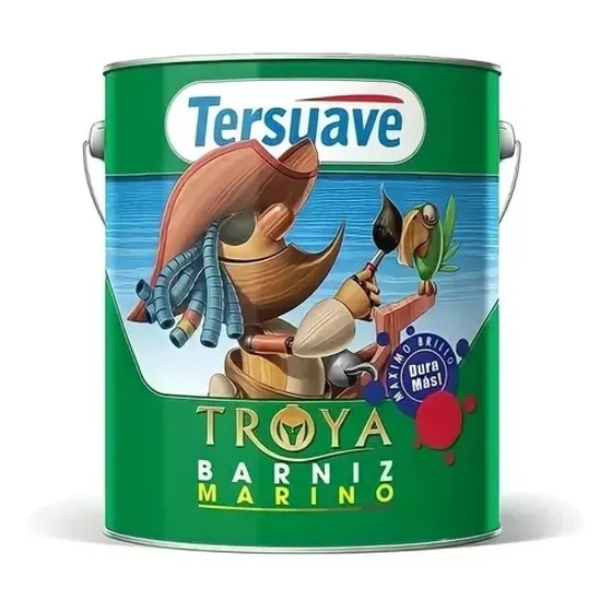 Barniz Tersuave Transparente Brillante Marino Para Madera De 20 Litros
