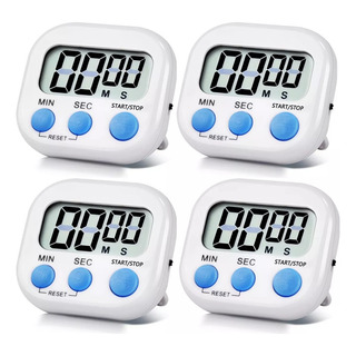 4pzas Temporizador Digital Para Cocina Con Soporte Magnético 4pzas Temporizador Digital Para Cocina Con Soporte Magnético