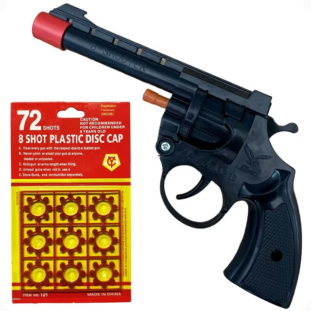 Revolver Arma De Brinquedo Espoleta Com 72 Shots Reforçado