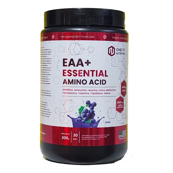 Eaa+ 9 Aminoácidos Esenciales 30 Servicios One Fit Nutrition Sabor Uva