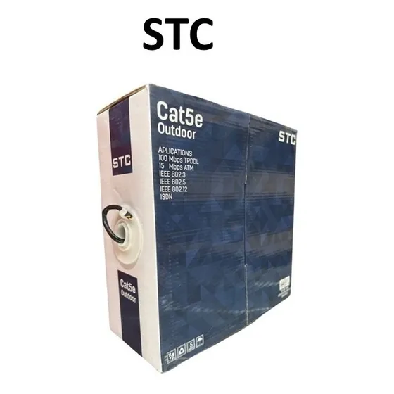 Cable Utp Cat5e Exterior 100m Color Negro Stc-cat5ext-100
