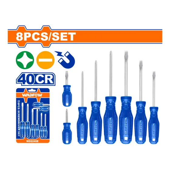 Set De Destornilladores 8pzs Wadfow