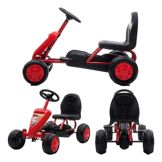 Kart Quadriciclo A Pedal Corrida Infantil Vermelho Bang Toys