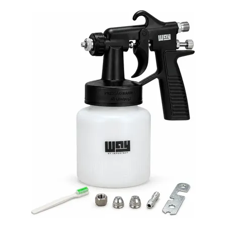Pistola De Pintura Ar Direto 600ml 3 Bicos 1,3mm Importway
