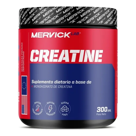 Creatina Monohidrato Pura 300gr- Mervick - + Energia +fuerza