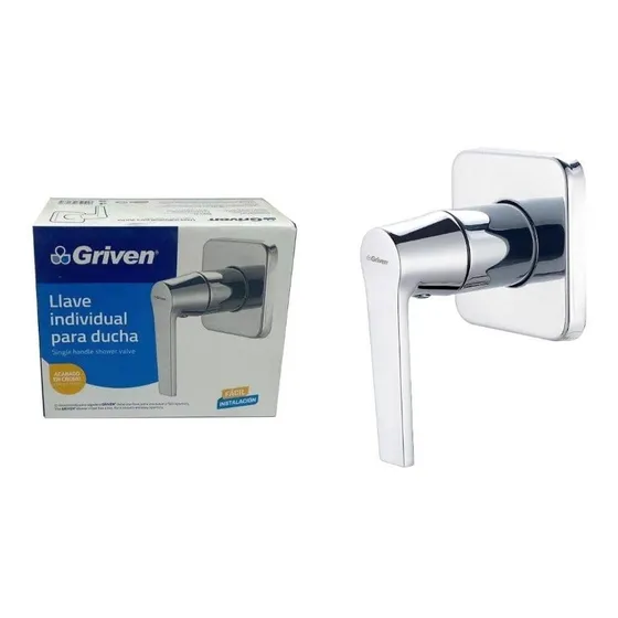 Griferia Llave Para Ducha Individual 1/2 De Lujo Griven