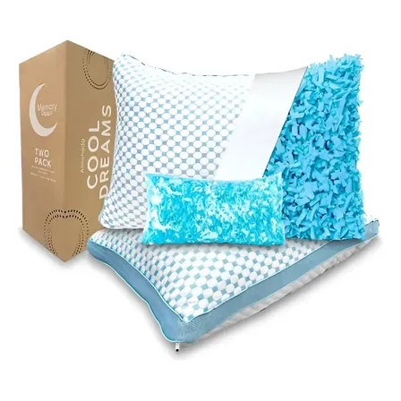 Almohada Memory Foam Ajustable Ortopédica King Size Comoda Blanco