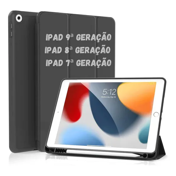 Case Capa Magnética Sleep Para iPad 10.2 7º 8º 9º Geração