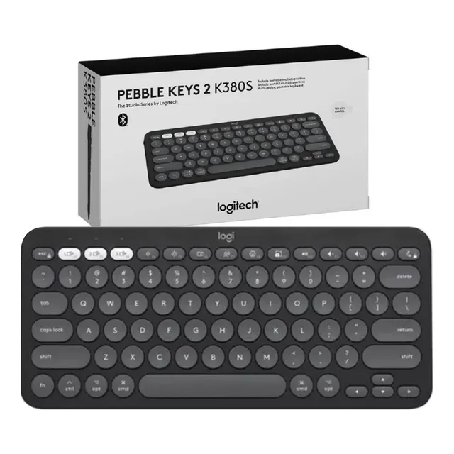 Teclado Logitech K380s Pebble Keys 2 Bluetooth Grafito