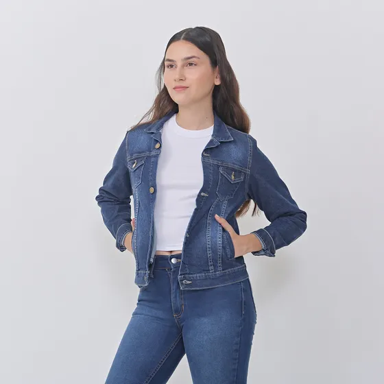 Campera De Jean Clásica Alpha Y Omega Jeans