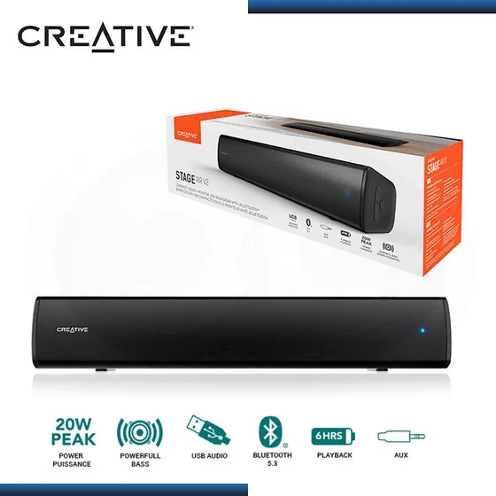 Barra Sonido Corneta Creative Stage Air V2 2.0 Bluetooth 