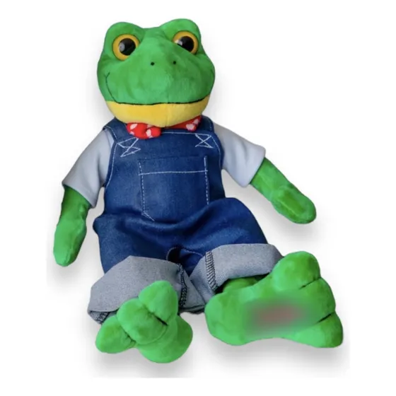 Peluche Rana René Con Overol Y Certificado