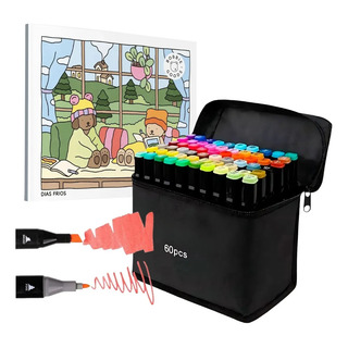 Set De Lápiz Capacitivo De Doble Punta De 60 Colores Y Libro Set De Lápiz Capacitivo De Doble Punta De 60 Colores Y Libro