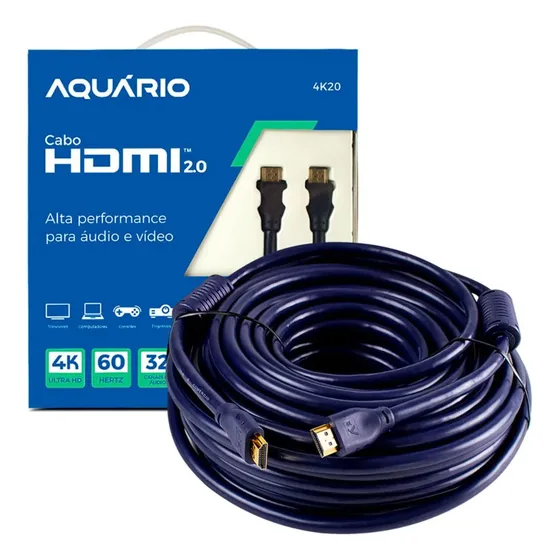 Cabo Hdmi 15m 2.0 Resolução 4k Blindado 3d Xbox Smart Tv Box