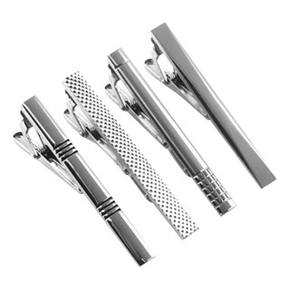 A Juego De 4 Pasadores For Barra De Corbata Plateados A Juego De 4 Pasadores For Barra De Corbata Plateados