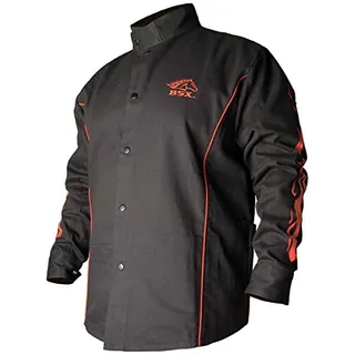 Chaqueta, Semental Negro Bsx Bx9c 9oz. Chaqueta De Soldadura Chaqueta, Semental Negro Bsx Bx9c 9oz. Chaqueta De Soldadura